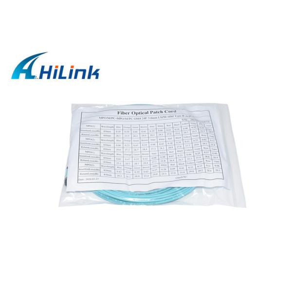 Мужчина МПО к кабелю 24 проламывания МПО мужскому оптически вырезает сердцевина из длины ОМ4 10М для 40Г КСФП