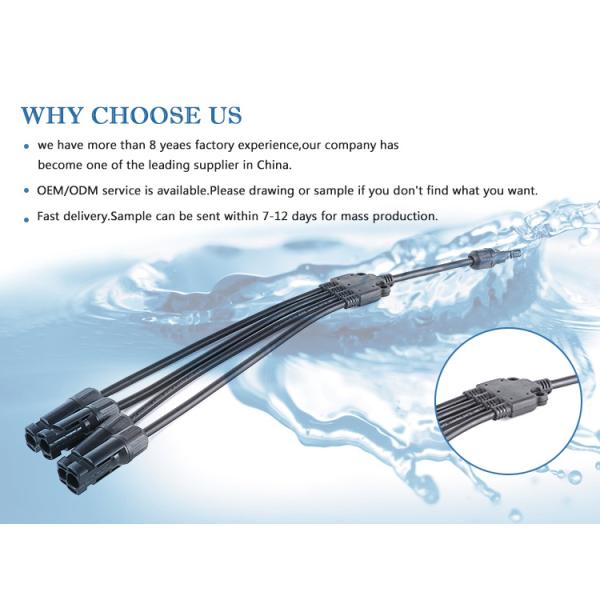 СИД освещая тип 3 гнездовой разъем Splitter кабеля Pin водоустойчивый/мужской циркуляр y