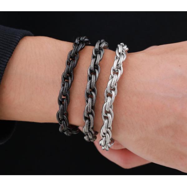 Stocked 316L Stainless Steel Bracelet for Men Classic Style Sample Making