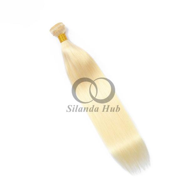 #613 Bleached Blonde Straight Remy Human Hair Bundles Sew In Weave Bundles Brazilian Bundle Deals