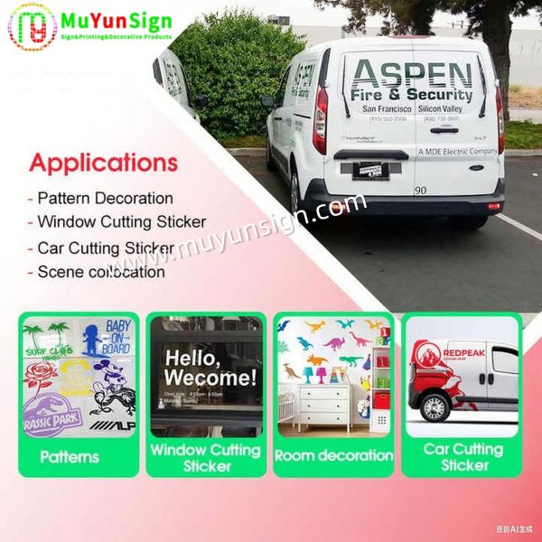 Glossy / Matte PVC Vinyl Film Precision Cut Edges Cutting for Advertising