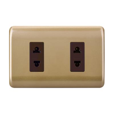 High Grade 2 Gang Plug Socket , Universal 10A / 16A 2 Gang Socket Outlet