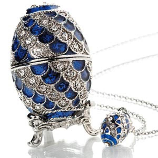 Decorative Earring Ring Trinket Box Holder Box Hand Enamel Easter Egg jewelry box Style Hinged Jewelry for Home Ornament