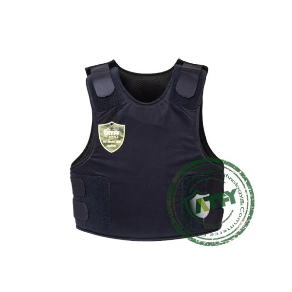 Comfortable Black Concealable Aramid PACA Ballistic Vest Shirt For Law Enforcement