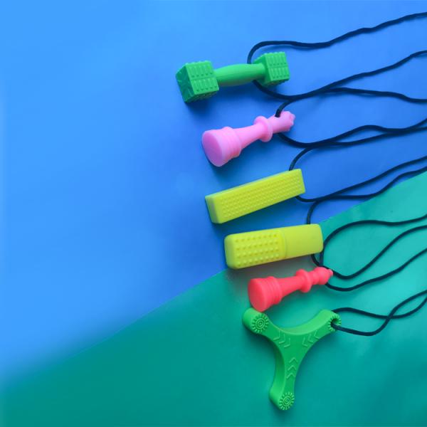 Hammer Shape Silicone Baby Teether Food Grade Soft Infant Chew Toy With Thread