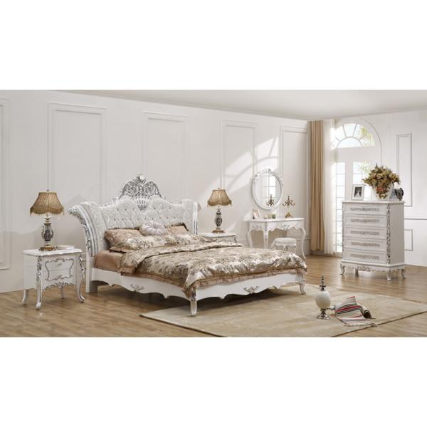 Oak Luxury European Bedroom Furniture Antique King Bedroom Set Super King Size Bed