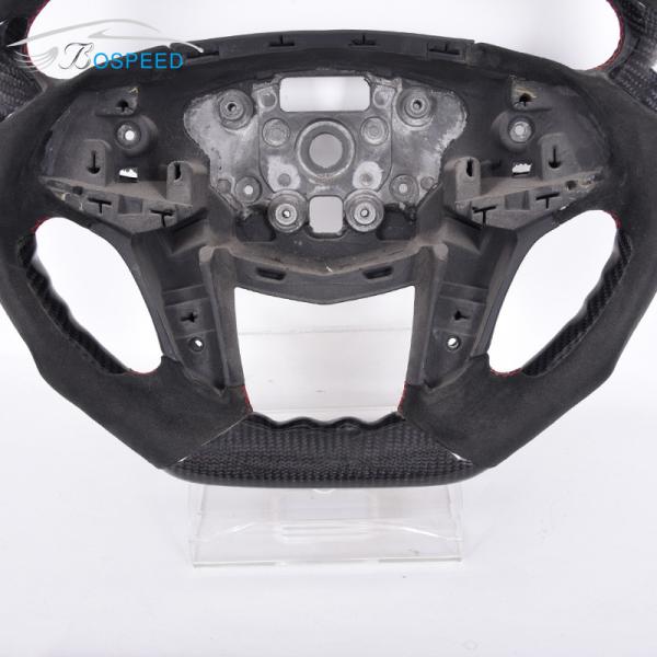 2022 Special Custom Real Cadillac Steering Wheel Alcantara Red Stripe With Patches