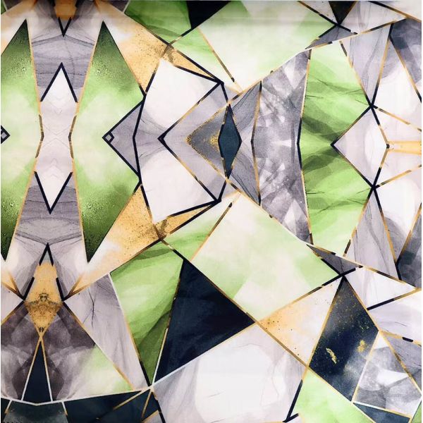 Mediterranean Style Geometric Printed Velvet Fabric For Sofa