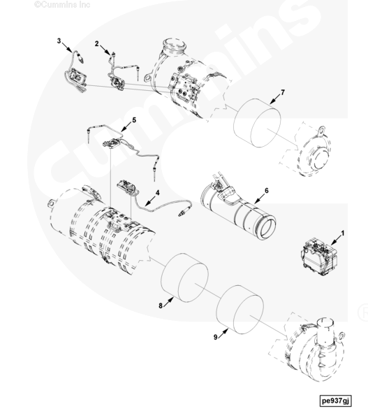 Cummins 6CT QSL Diesel engine part 5WK9 6751B Nitrogen Oxide Sensor 24V 4326470 4326862 2897309 2872945