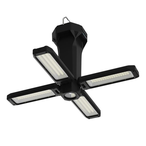Lighting And Circuitry Design 16000mAh Magnetic Foldable LED Camping Light Four Leaf Lighting Solutions Outdoor Adventures