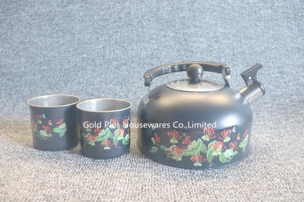 OEM customized flower painting stainless steel tea pot high quality buzzing tea Kettle whistle kettle