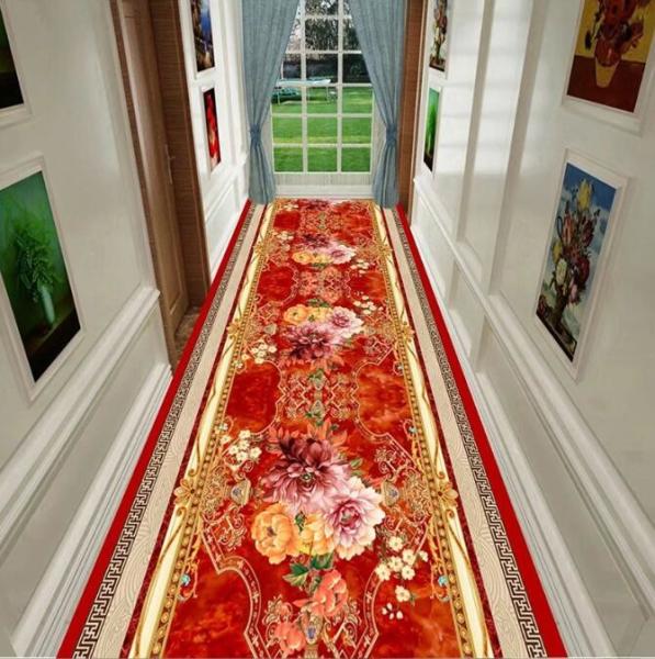 Polyester Fiber Commercial Floor Mat Entrance Corridor Stairway Hotel Large Mat
