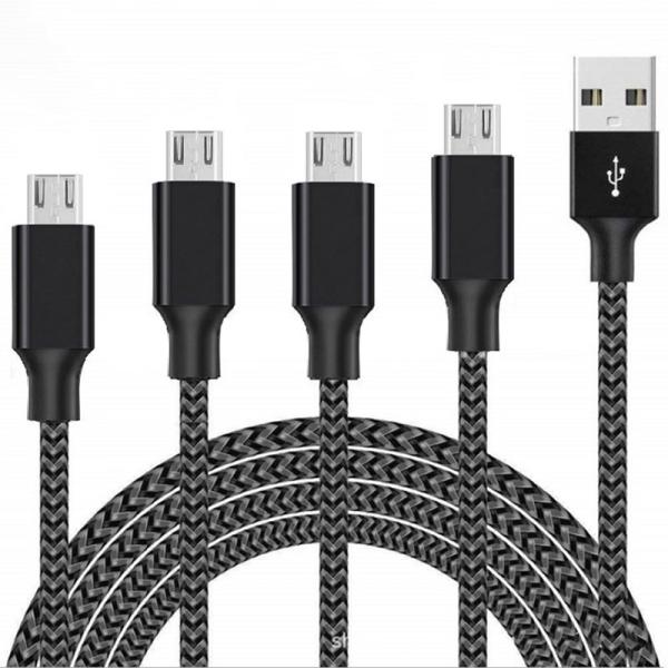 Nylon Braided 2A Fast Charging Cable Data Transfer Micro USB Type C
