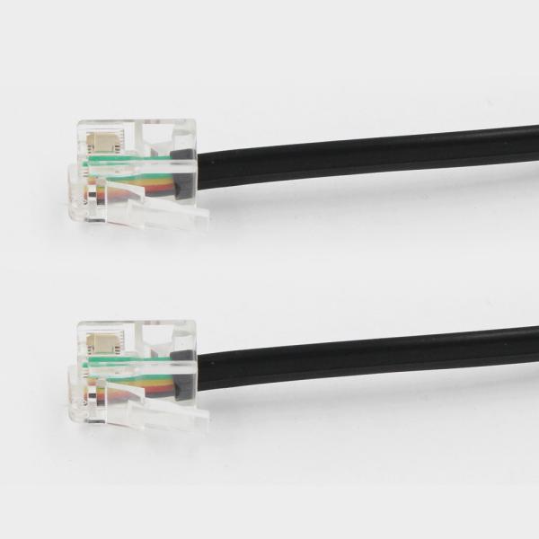 RJ11 6P4C Spiral Telephone Cable 12FT Male to Male 24AWG