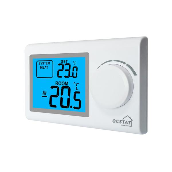 Aquecimento eletrônico do termostato sem fio branco da sala da cor e controle de temperatura refrigerando