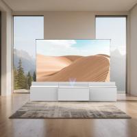 Meuble TV laser motorisé blanc 100V - 240V, meuble TV coulissant pour la projection de projecteur UST