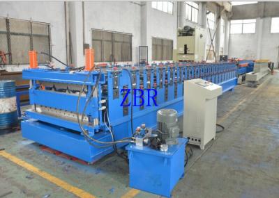 Wall Panel Roll Forming Machine , Tile Roof Making Machine Galvanized Metal Roofing Equipment