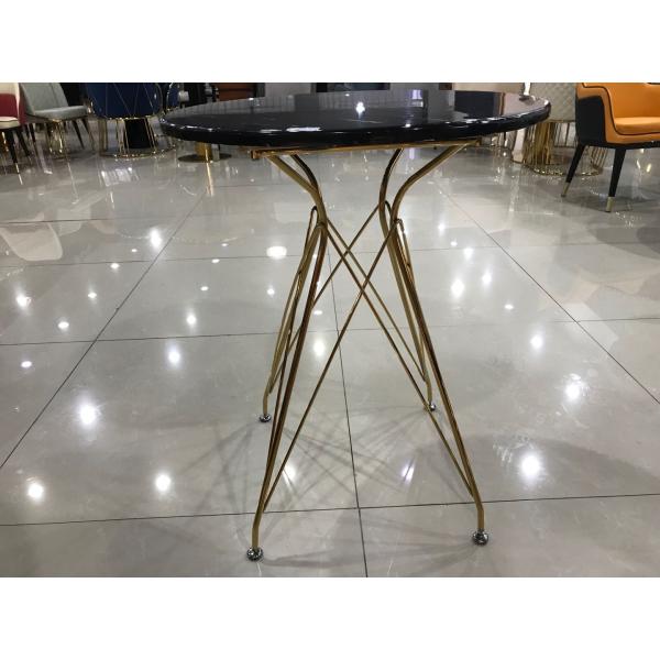 76cm Rebar Wrought Iron Marble Coffee Table