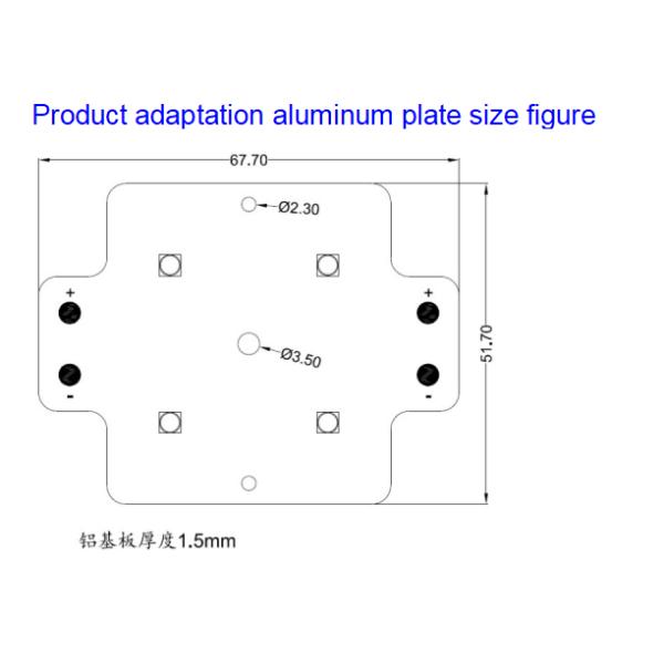 4IN1 50*50 мм 80*160 градусов Ленза Угол луча светодиодного уличного освещения Модуль для муниципального освещения