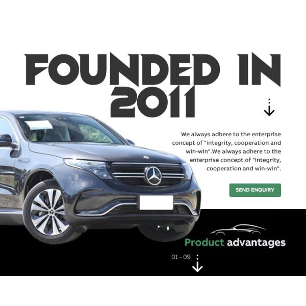 Voiture de luxe à 5 portes Mercedes EQC avec batterie au lithium ternary et vitesse maximale de 180