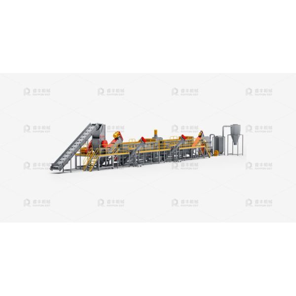 Automatic Post-Consumer LDPE Plastic Film Scrap Plastic Recycling Washing Line Machine 500-1000 kg/h High Efficiency