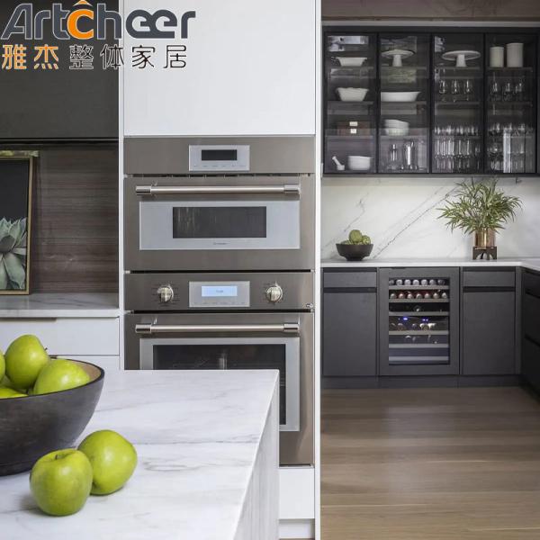 Modular Kitchen Cabinets Eco-Friendly Plywood for Modern Villa Kitchen Storage Design