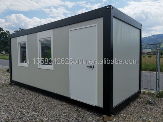 Pared 75 mm Jardín Casa de trabajo barbacoa Bar 20 pies Contenedor de embalaje plano Casa móvil para familia estilo de diseño moderno