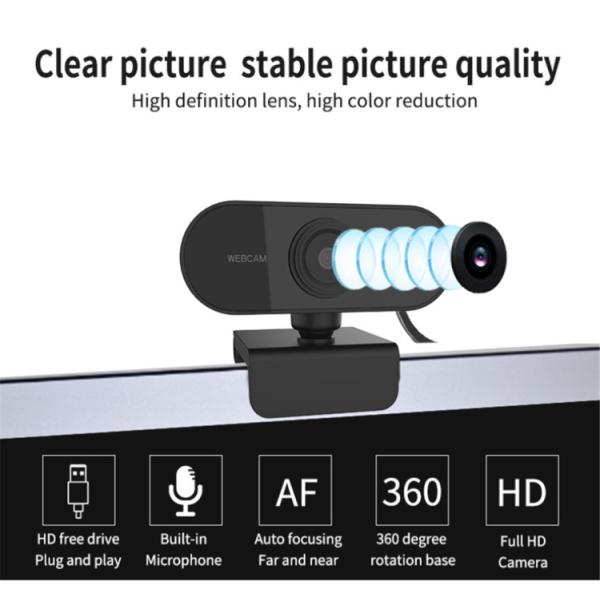 HD 1080P Live Streaming Веб-камера USB Камера для ПК с кронштейном