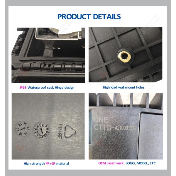 Коробка замка для канатов оптического волокна портов кабеля падения 16 FTTH, приложение распределительной коробки оптического волокна