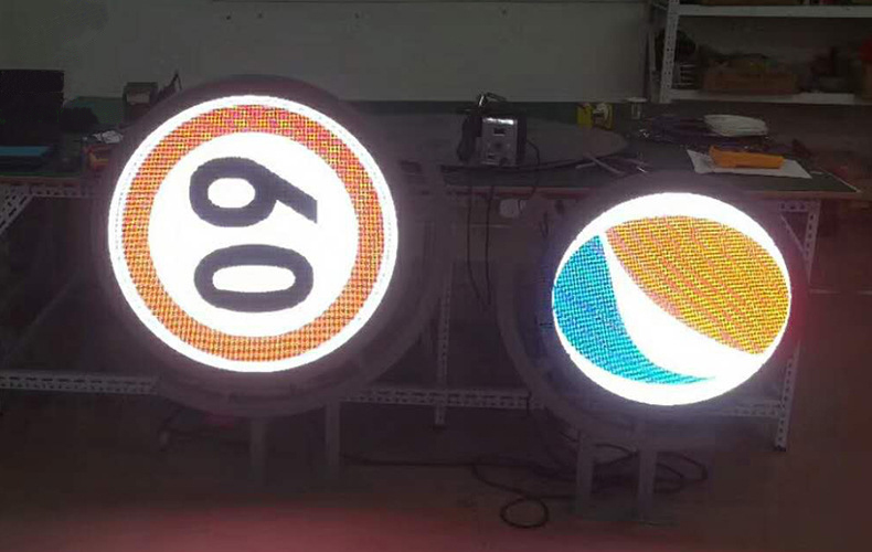 Сторона P4.68RGB на открытом воздухе одна/2 стороны вокруг экрана приведенного с диаметром 600mm