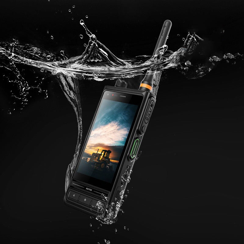 AORO M6 4G Full Netcom Android 10 IP68 Long Range Transmitter Professional Black Handheld Walkie Talkie Smart Phone