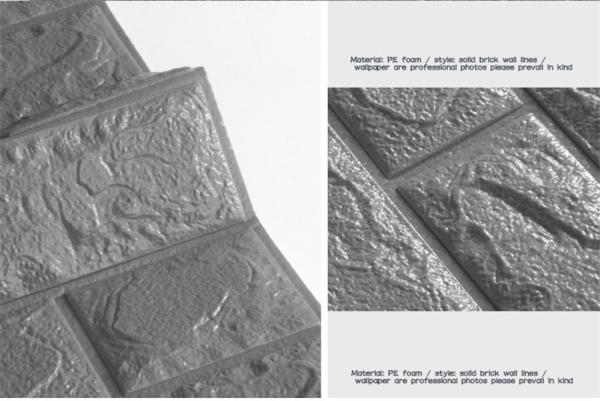 Anti static 770*700mm 3d brick wall foam stickers / pe foam wall panels