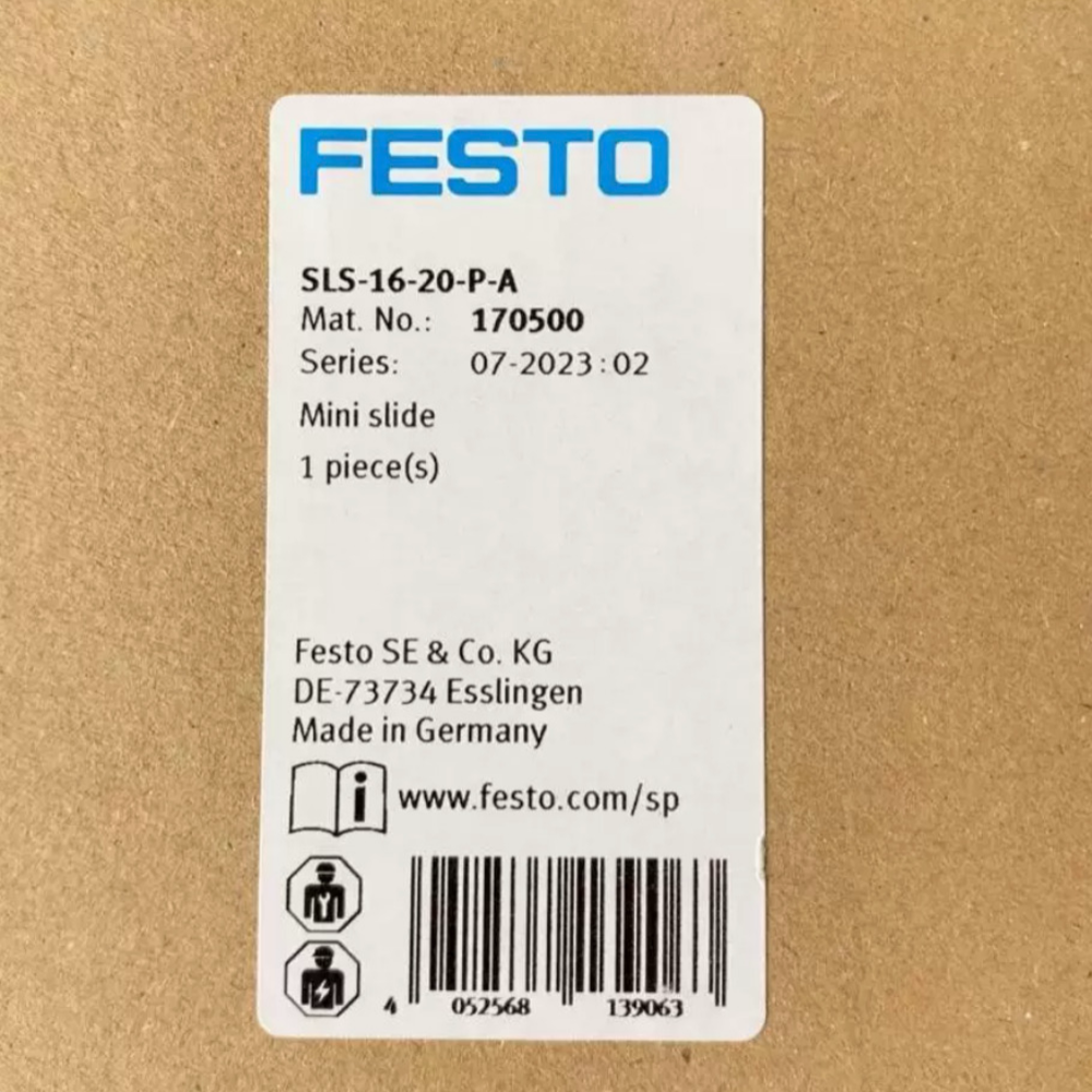 Compact SLS-6-25-P-A 170489 FESTO Double Acting Ball Cage Guide Slide Cylinder Suitable For Cleanroom Medical Equipment