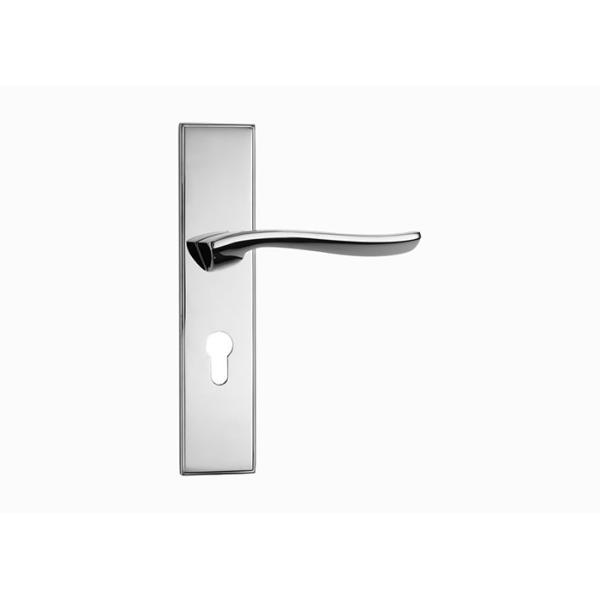 Security Luxury Solid Brass Gold Interior Door Pull Handle Lock Set 133mm 63mm