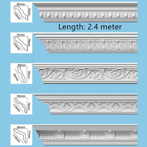 2025 Popular Price Skirting Polyurethane Ceiling Cornice Mold Decorative PU Crown Moulding