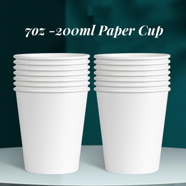 Single Wall Paper Cup for Cold Drinks Various Sizes Custom Printed Disposable 4-22 Oz