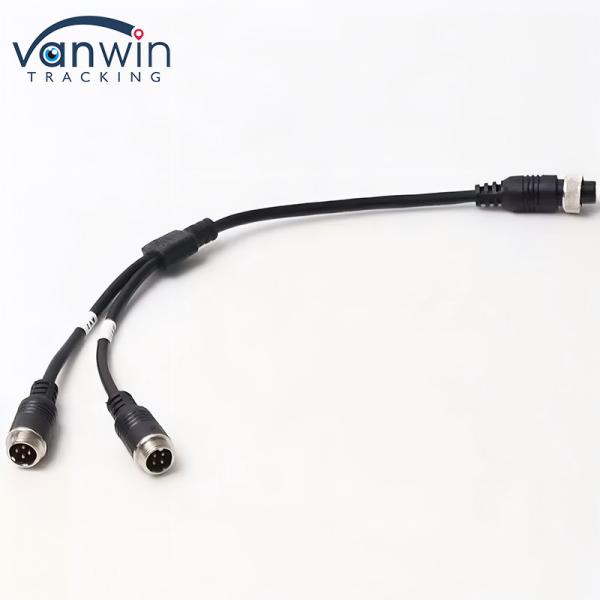 6 Pin Aviation Female To Dual 4P Male Aviation Adapter Cable For Vehicle Security System