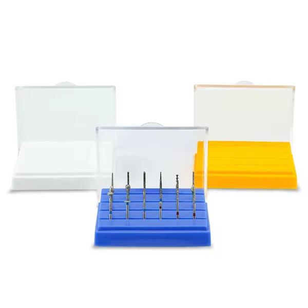 24 agujeros de desinfección dental de la caja de la bolsa de colores diferentes de diamante de la bolsa de soporte de plástico de la bolsa dental de soporte