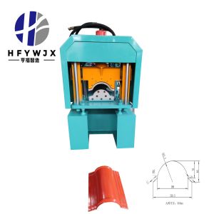 Heavy Duty 310mm Feeding Width Ridge Tile Roll Forming Machine with PLC Control for Efficient Roof Production