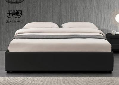 Air Pressure Bracket Modern Bedroom Platform Beds , Leather Upholstered Bed With Storage