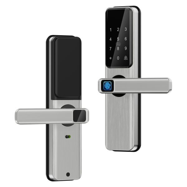 Tuya App Smart Fingerprint & Key Home Security Door Lock Polished Digital Intelligent Electric Smart Lock for Your Home System