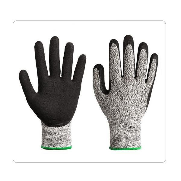 O ANSI geral A4 da manutenção cortou luvas resistentes da segurança com Sandy Nitrile Coating