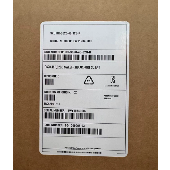 BR-G620-48-32G-R Brocade G620 Switch with 48 x 32Gb SFP+ Ports FOS9.1 FOS9.2 48