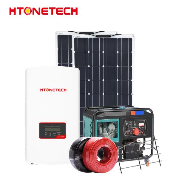 Htonetech Hybrid Solar Wind Power Generation System 200ah IP65