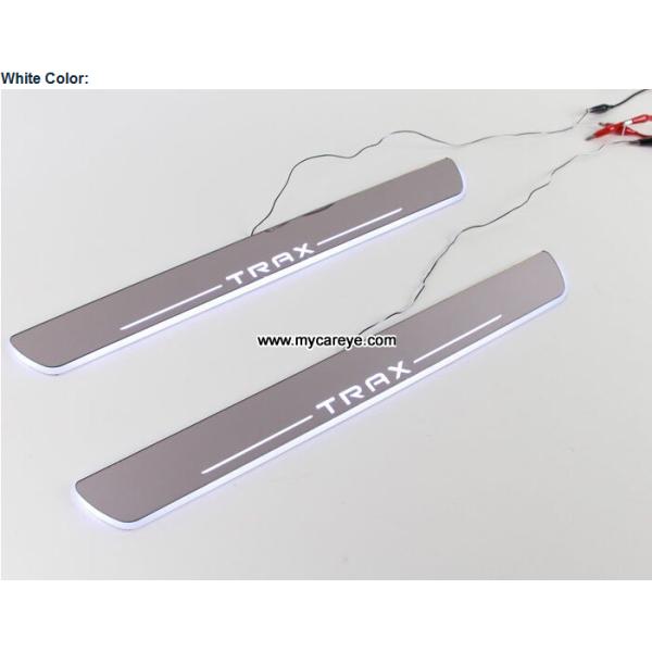 Holden Trax Car accessory stainless steel scuff plate door sill plate lights LED