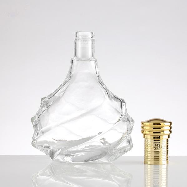 Botalhas de licor de brandy de forma redonda e exótica de base de vidro para as necessidades do cliente