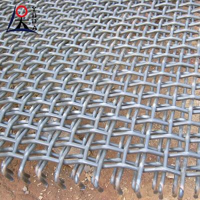 Malla de alambre galvanizado crimpado para cribas de minería y seguridad