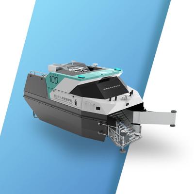 Aluminum Alloy USV ASV Water Weed Cutting Boat River Surface Cleaning Robot