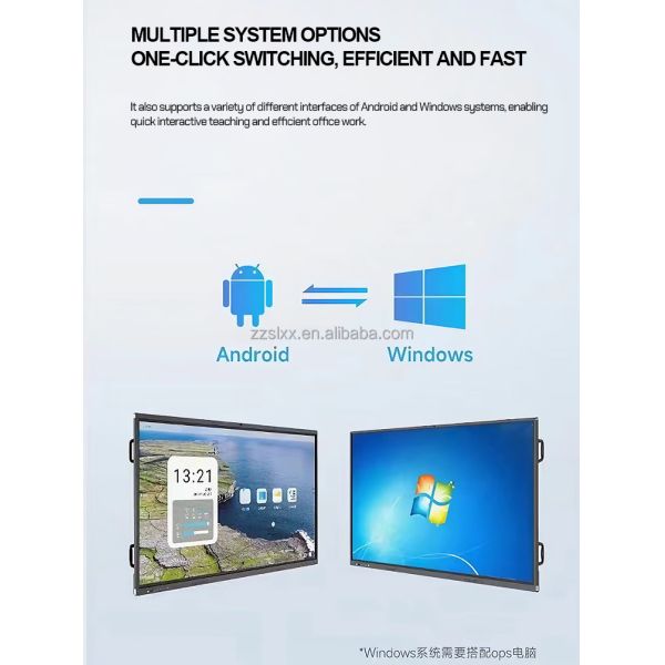 Large Size All-in-One Educational Interactive Digital Electronic Whiteboard Smart Board PC
