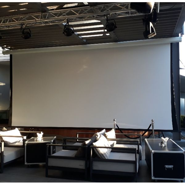 Large Event Motorized Tab-Tensioned Screen with Heavy-duty Tubular Motor designed for Large-scale Presentations